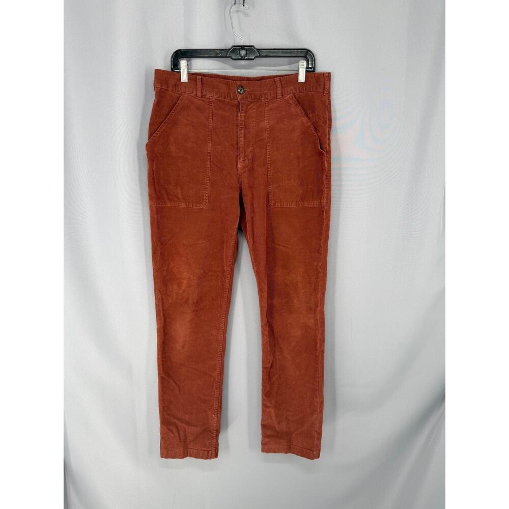Marine Layer Pants Womens 33x30 Rust Corduroy Stretch Chino Utility Casual